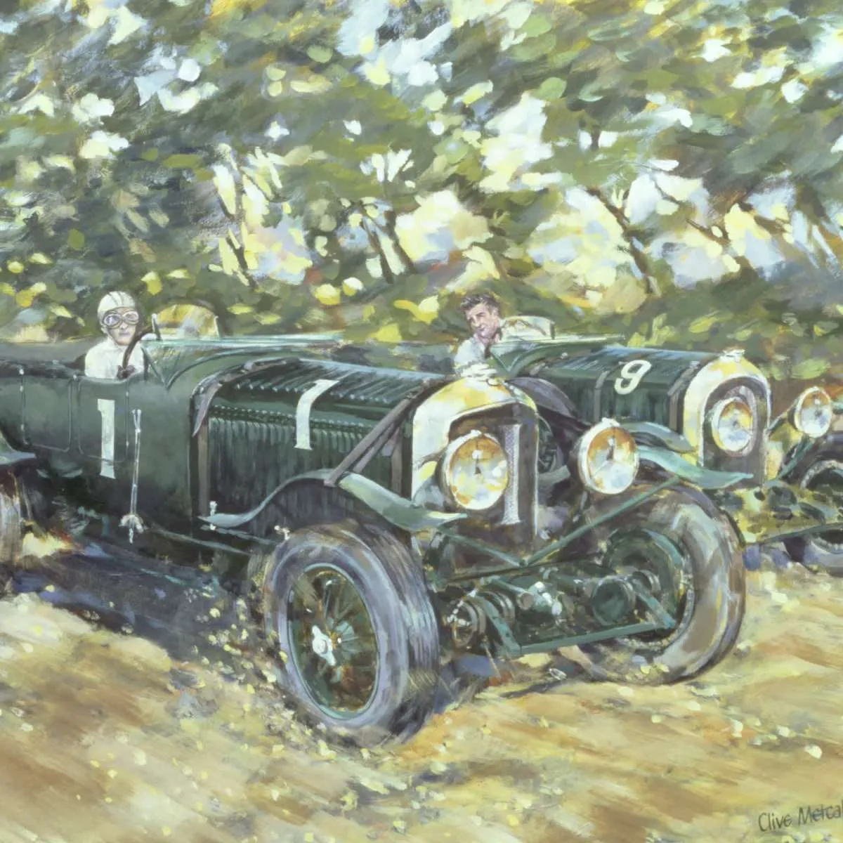 1929 Le Mans Winning Bentleys Wall Art