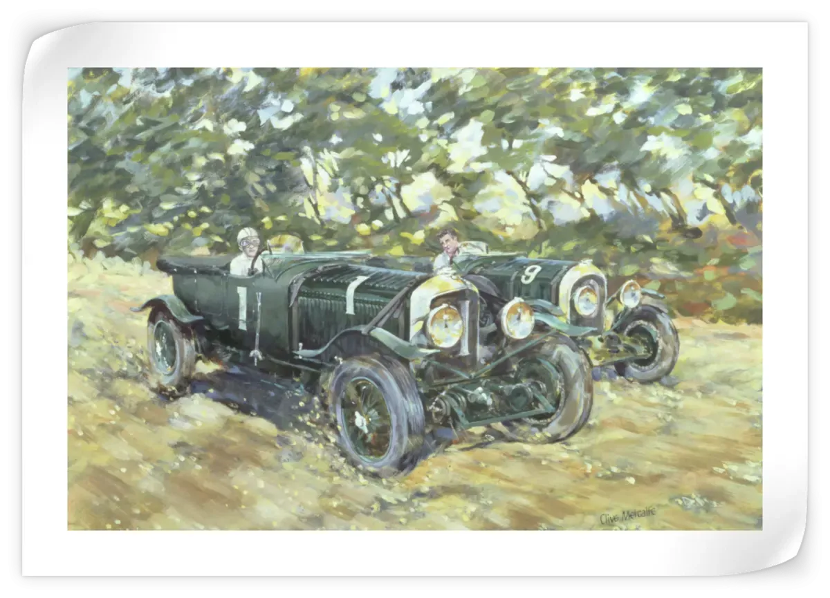 1929 Le Mans Winning Bentleys Wall Art