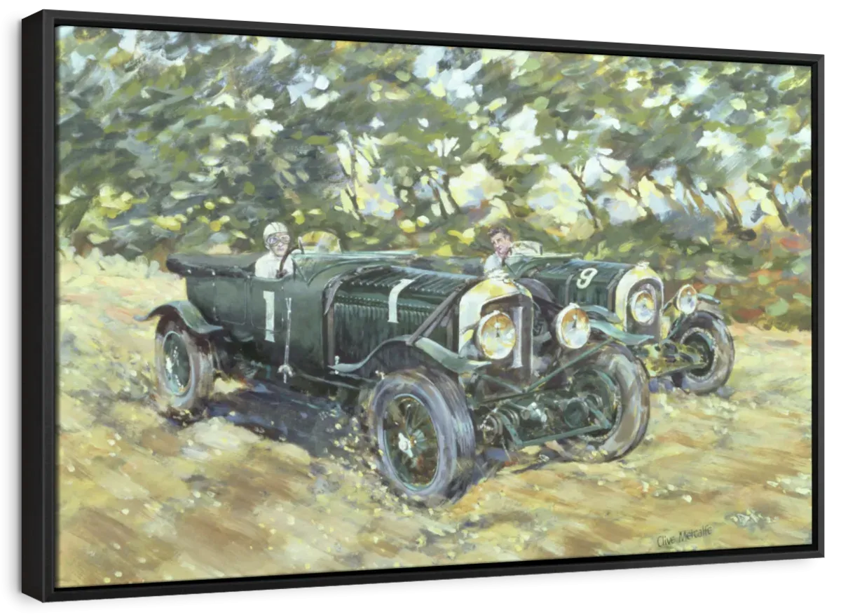 1929 Le Mans Winning Bentleys Wall Art