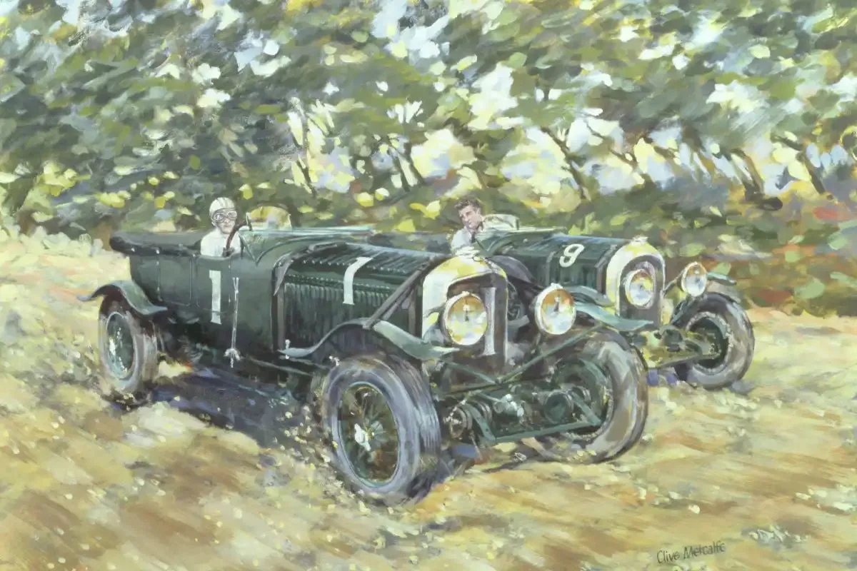 1929 Le Mans Winning Bentleys Wall Art