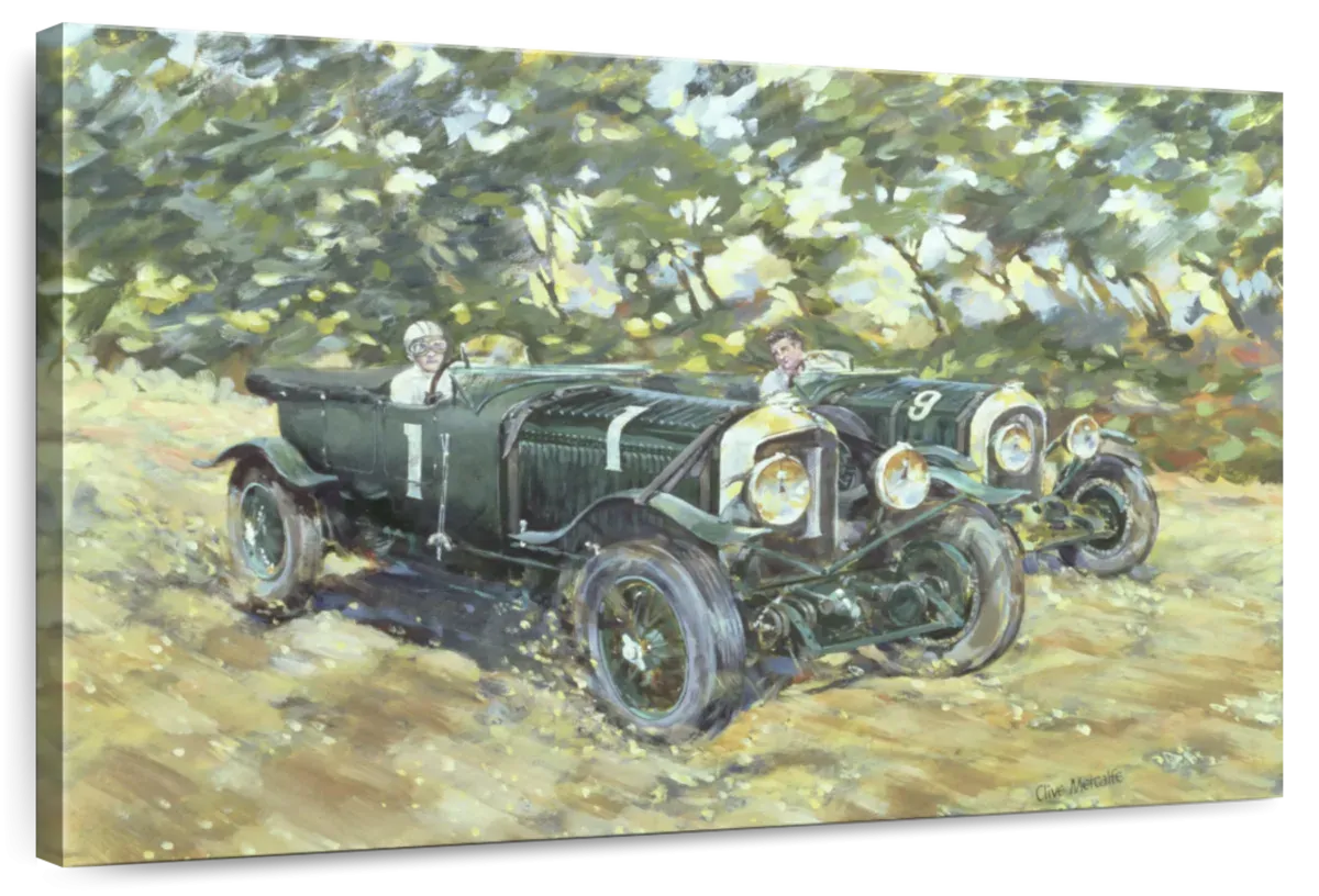 1929 Le Mans Winning Bentleys Wall Art