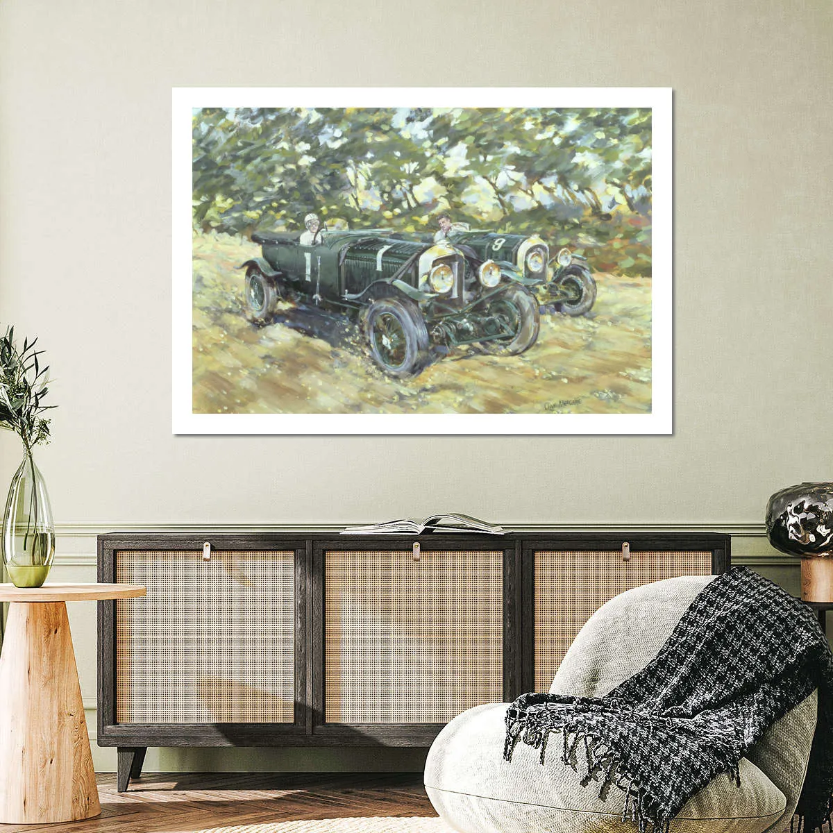 1929 Le Mans Winning Bentleys Wall Art