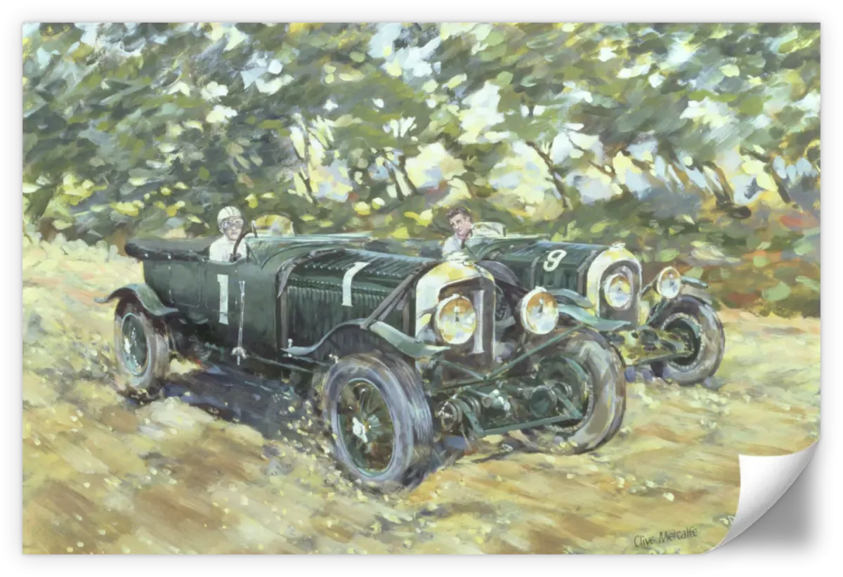 1929 Le Mans Winning Bentleys Wall Art