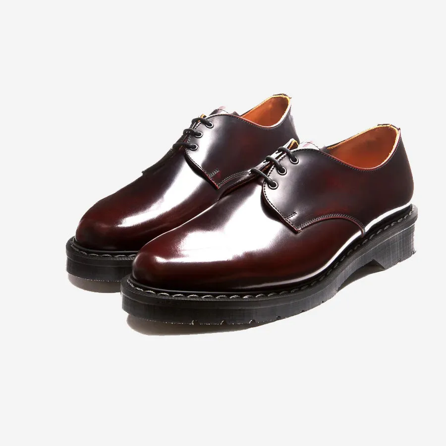 3 Eye Gibson Derby Shoe - Burgundy Rub Off Hi-Shine