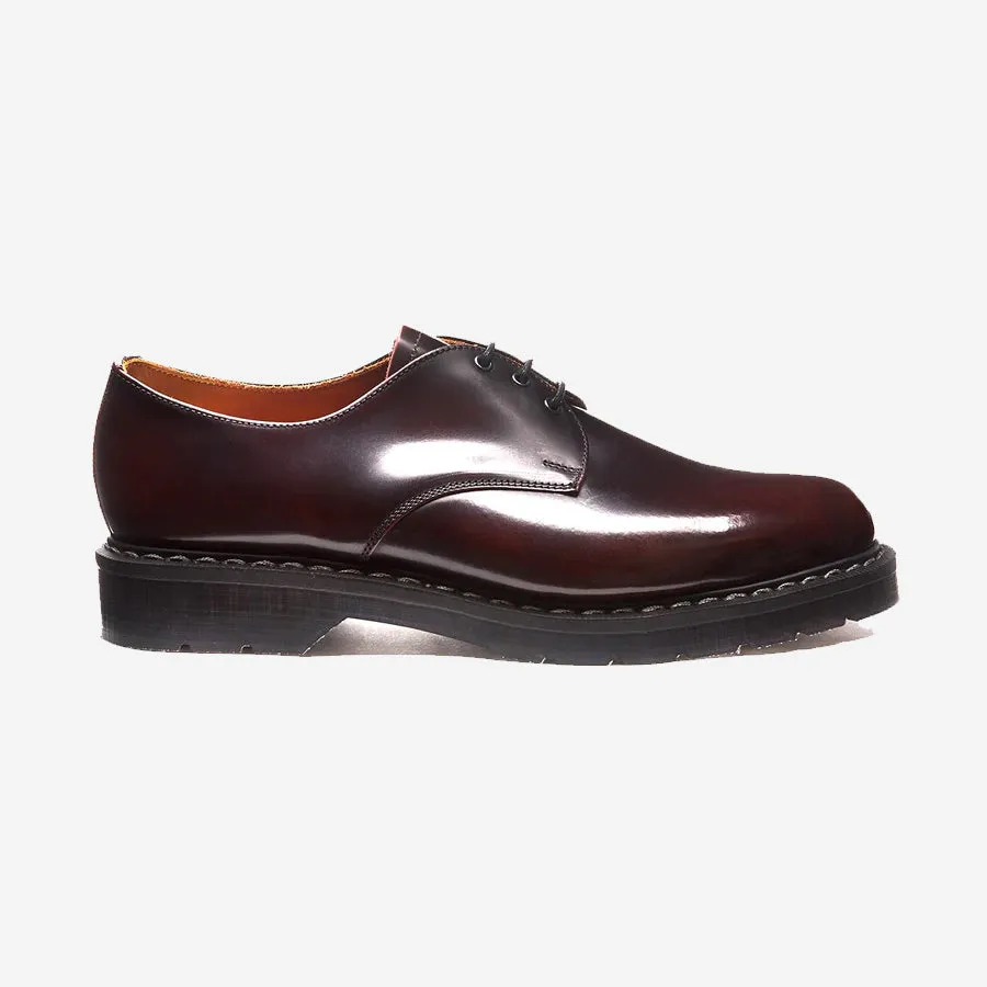 3 Eye Gibson Derby Shoe - Burgundy Rub Off Hi-Shine