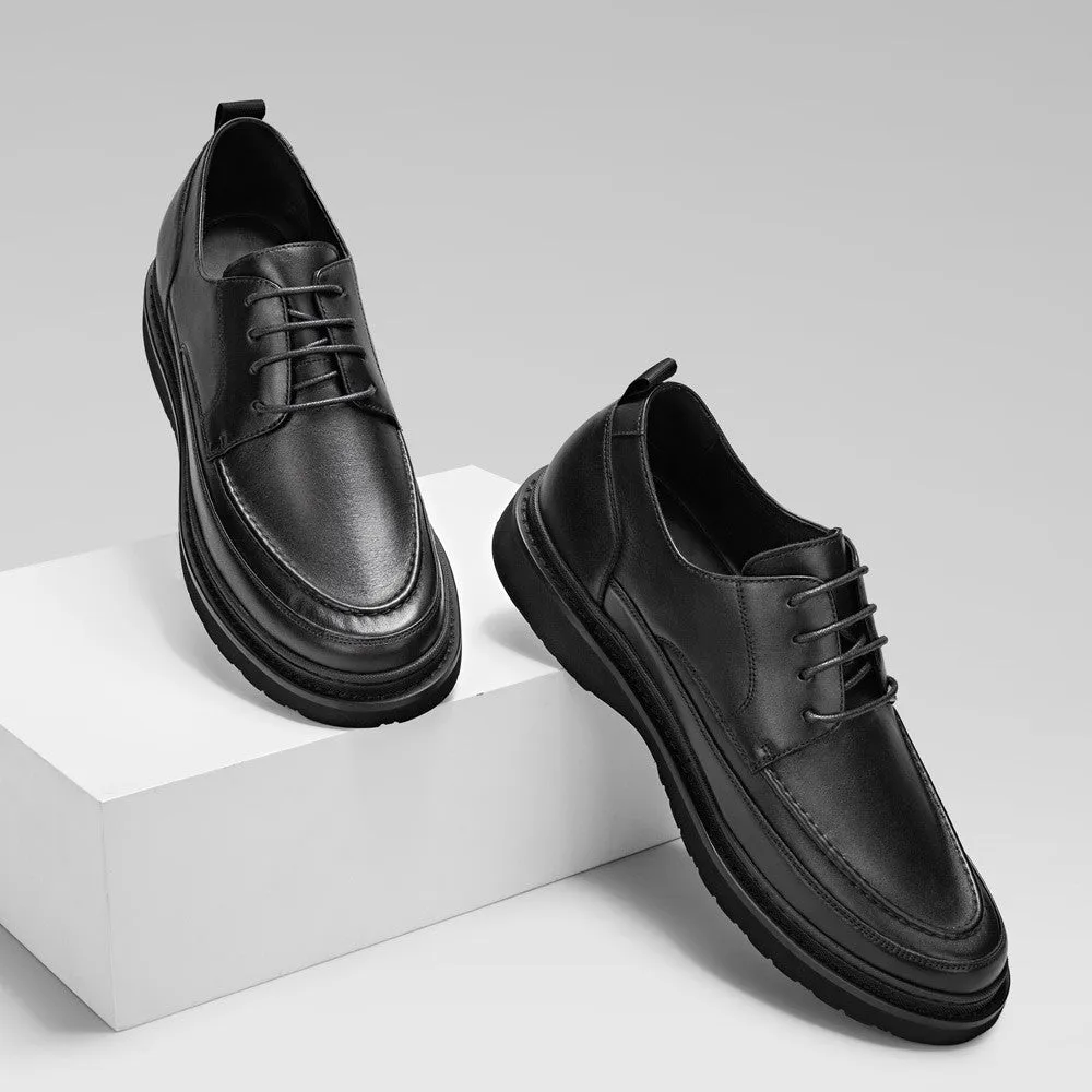 6 CM/2.36 Inches CMR CHAMARIPA Height Increasing Black Derby Shoes