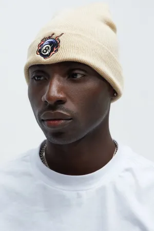 8 Ball Flames Beanie - Tan