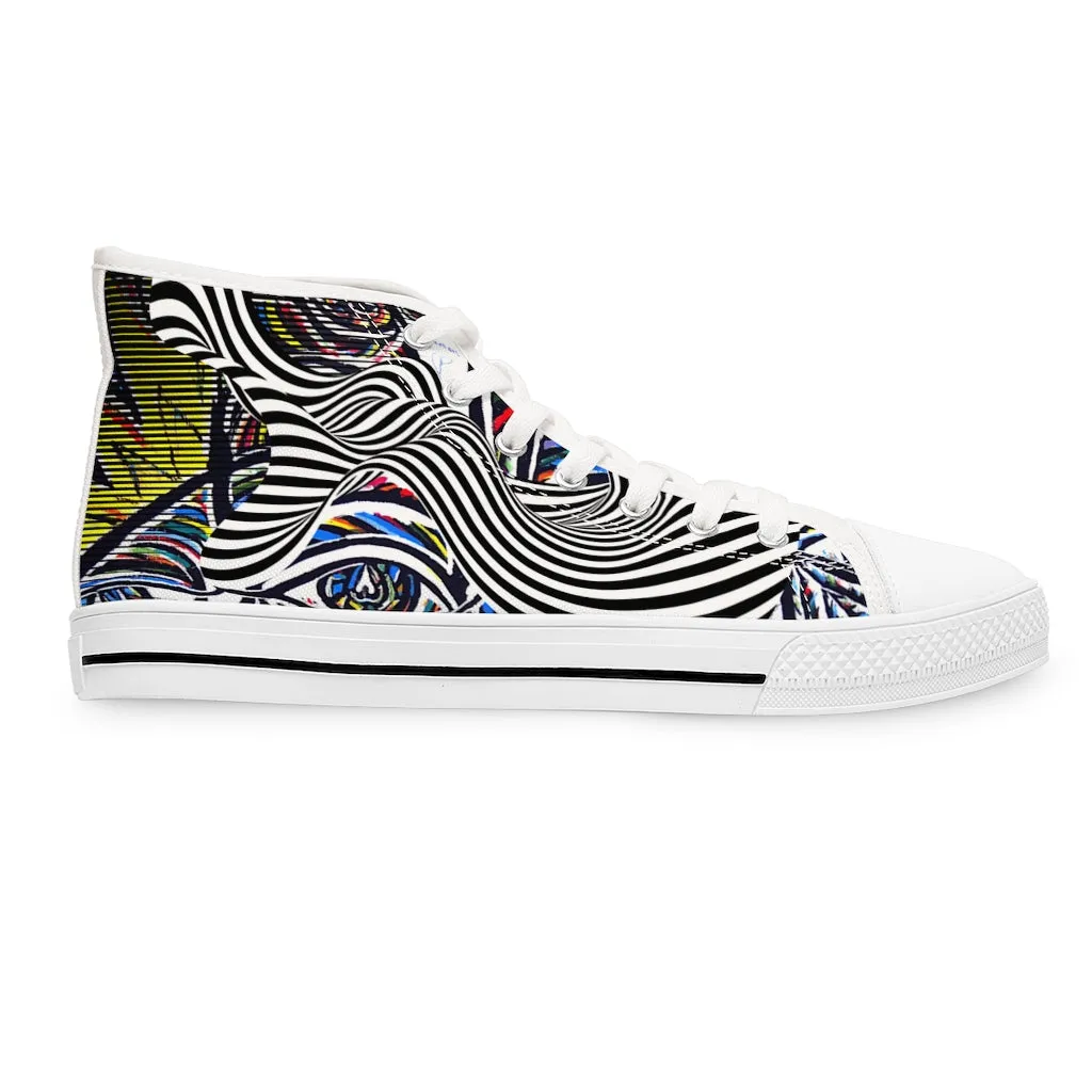 Abstract mind Women's High Top Sneakers