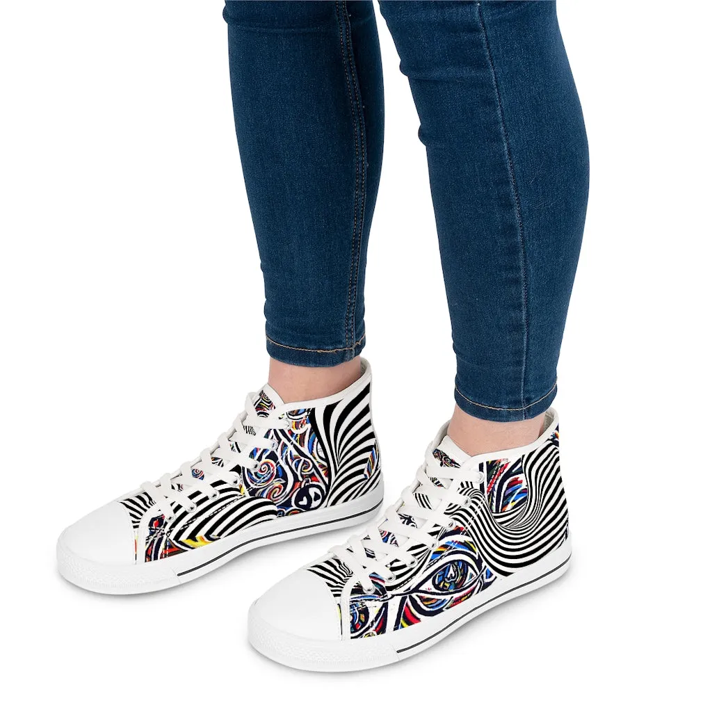 Abstract mind Women's High Top Sneakers