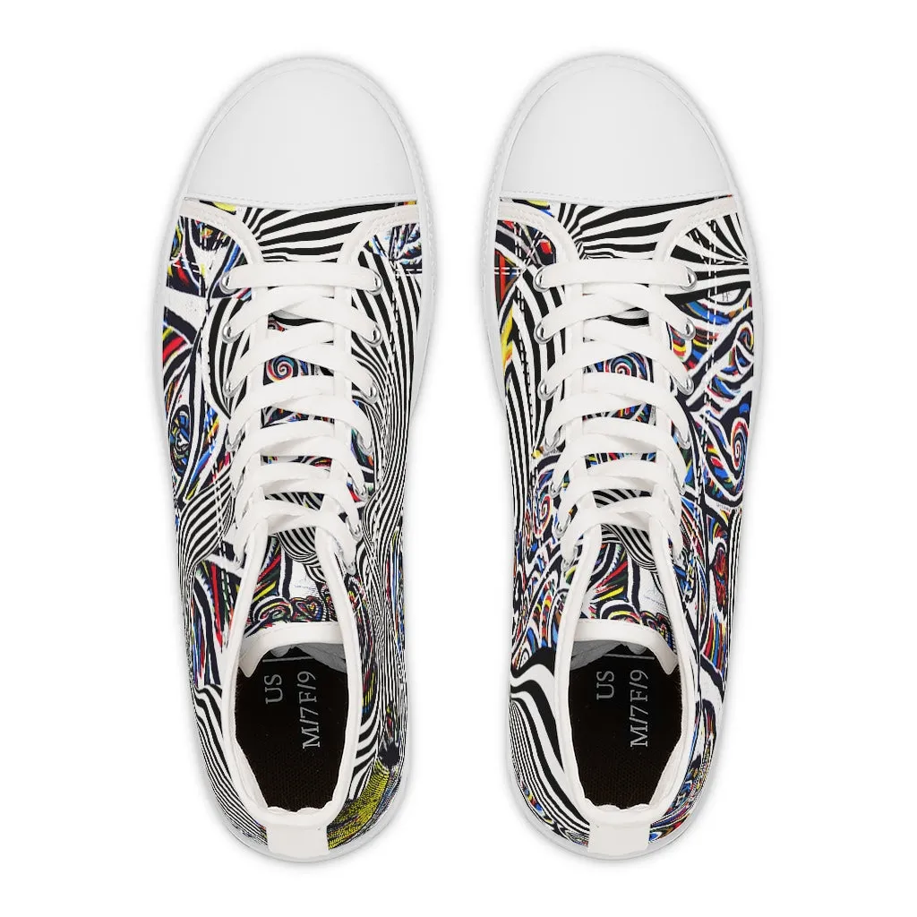 Abstract mind Women's High Top Sneakers