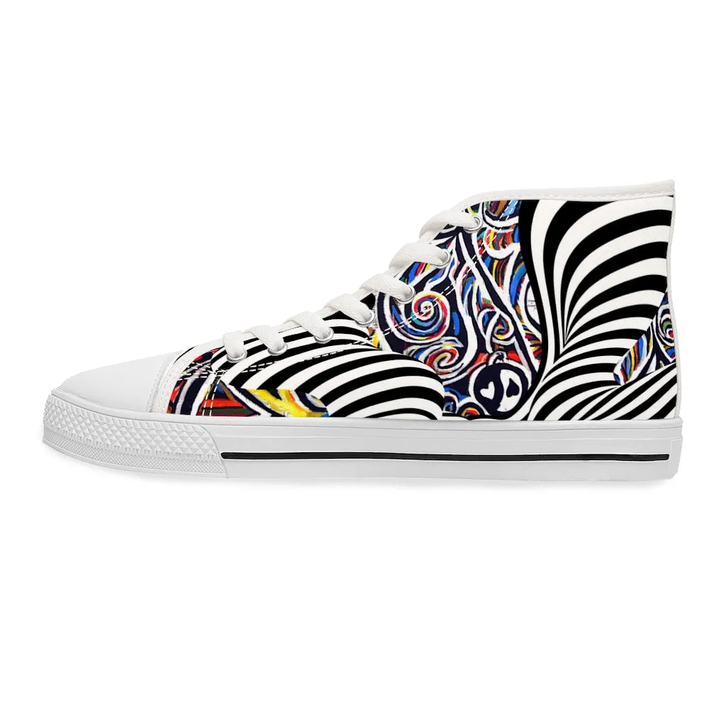 Abstract mind Women's High Top Sneakers