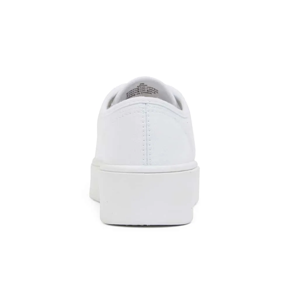 Adam Sneaker in White Canvas