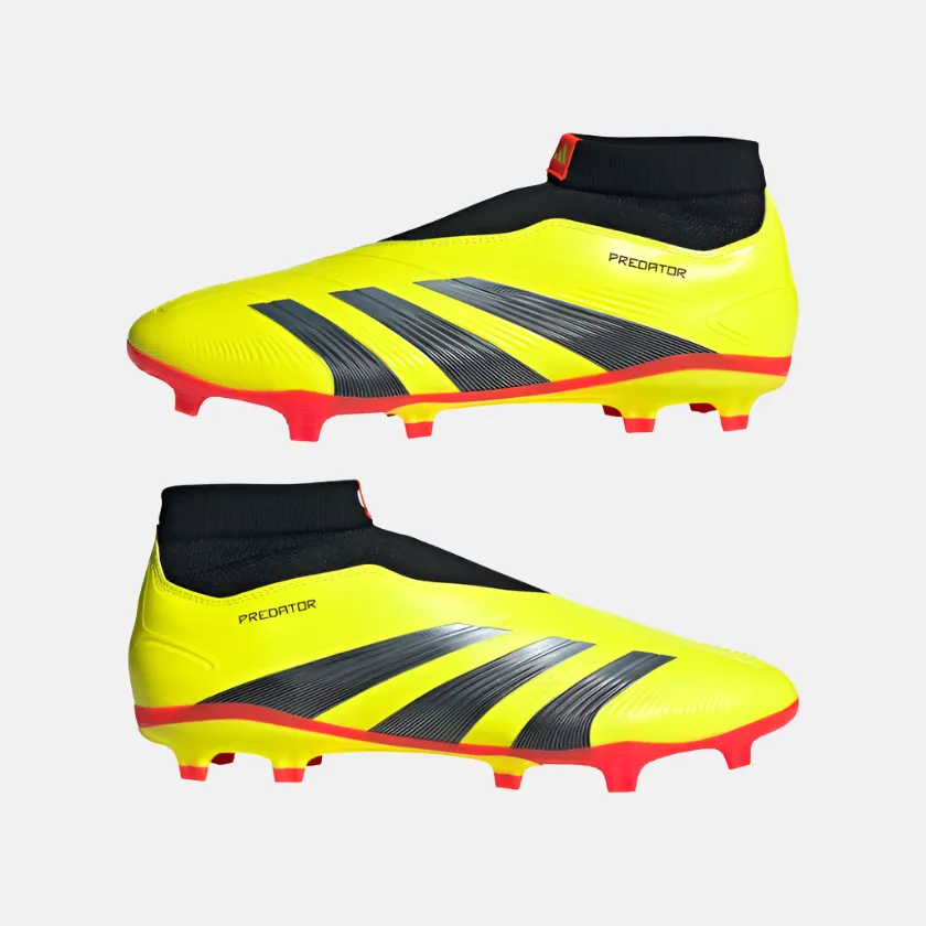 Adidas Predator League Laceless Firm Ground Football Shoes -Team Solar Yellow 2/Core Black/Cloud White