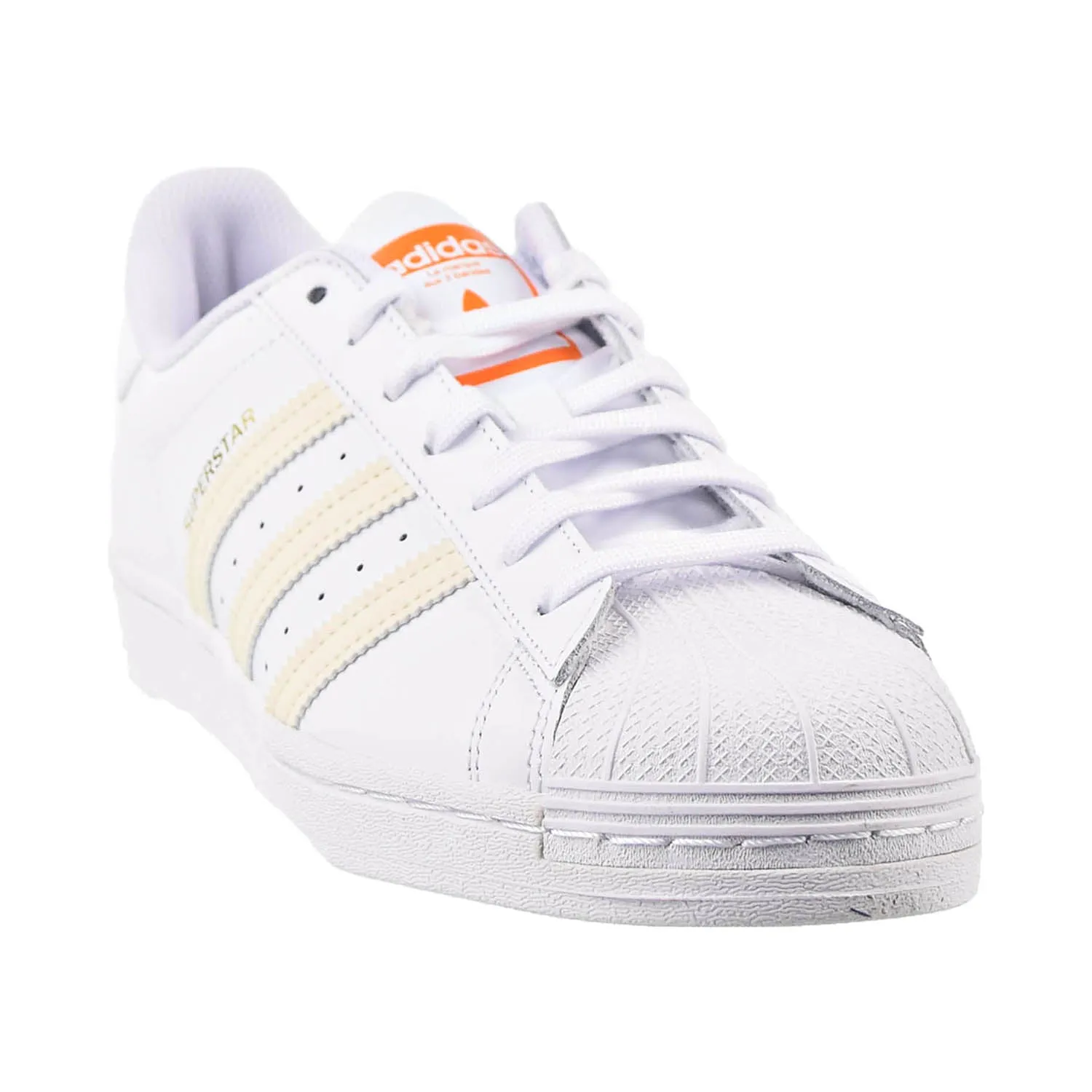 Adidas Superstar Men's Shoes Cloud White-Ecru Tint-Orange Rush