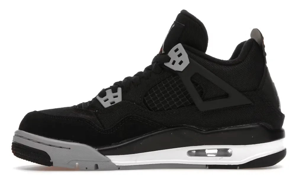 Air Jordan 4 Retro Black Canvas (GS)