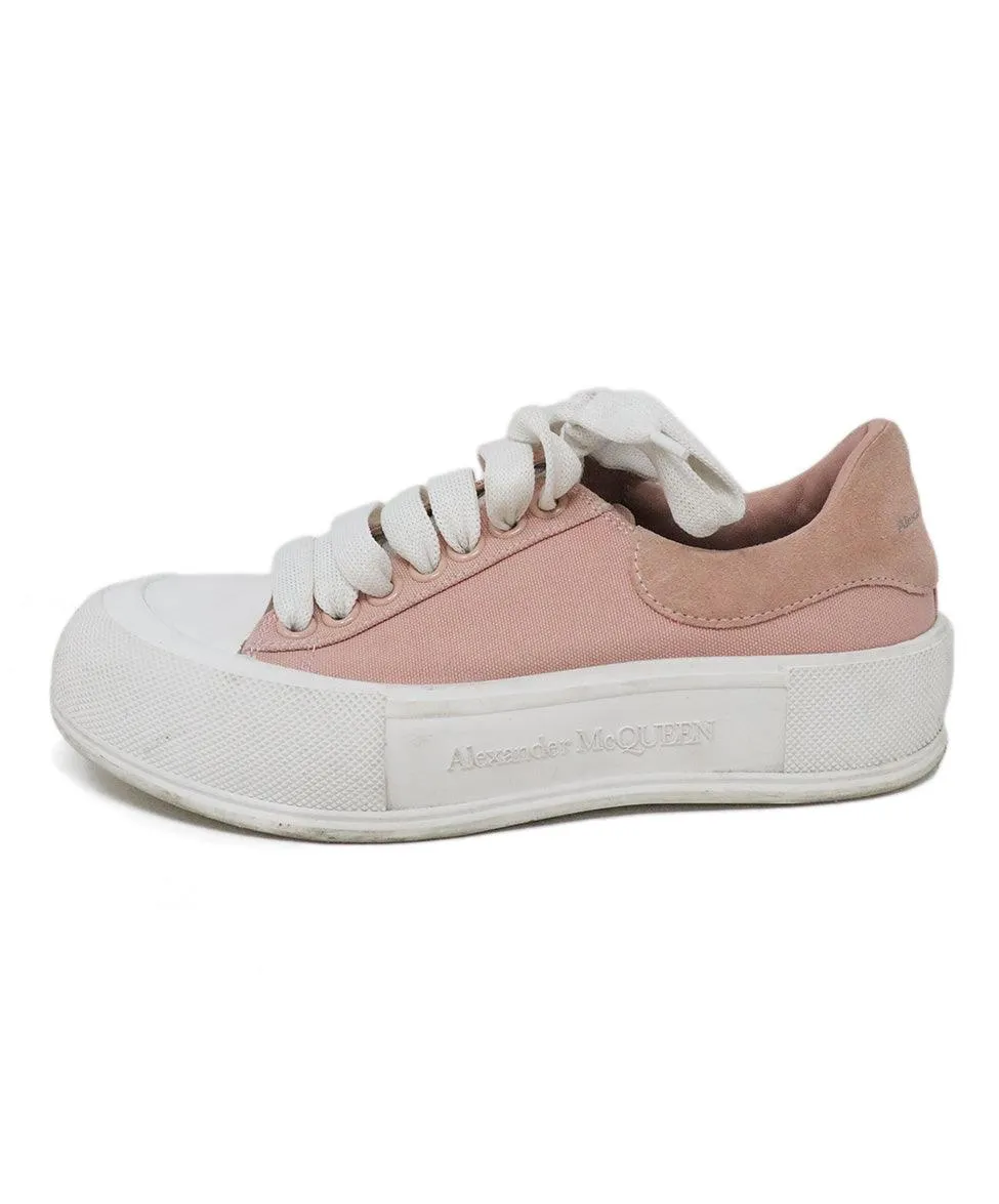 Alexander McQueen Canvas Pink Sneakers sz 7.5