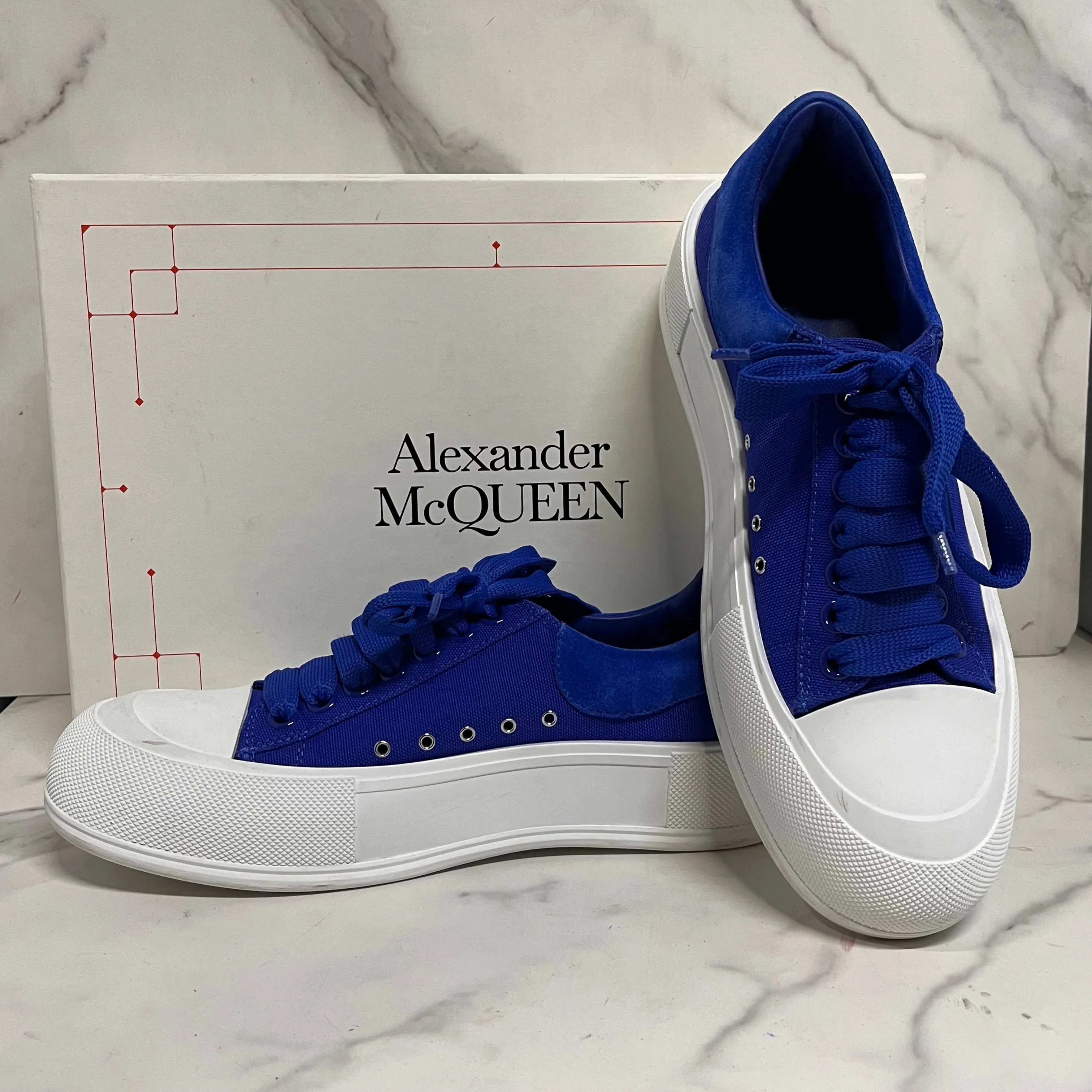 Alexander McQueen Plimsoll Blue Sneaker Womens Size 9