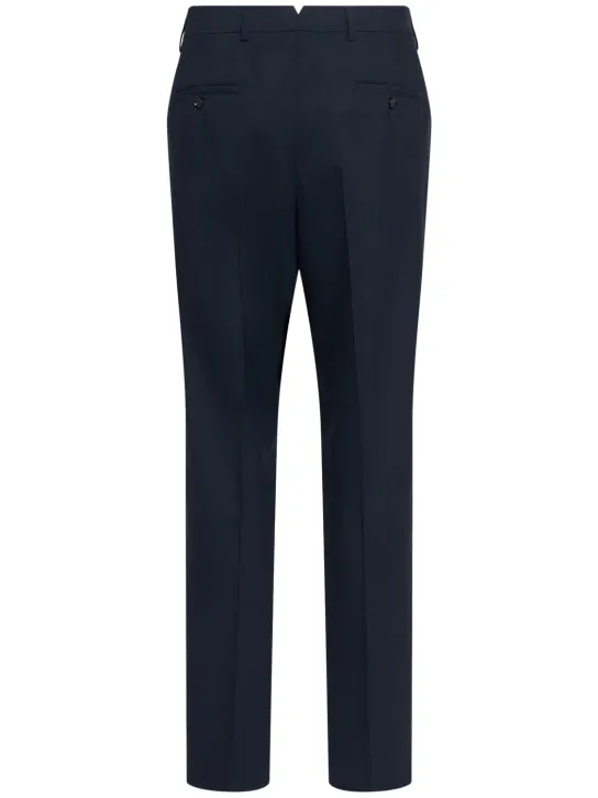 AMI Paris   Cigarette fit wool canvas pants 