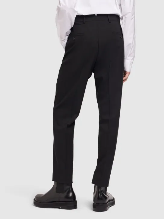 AMI Paris   Cigarette fit wool canvas pants 