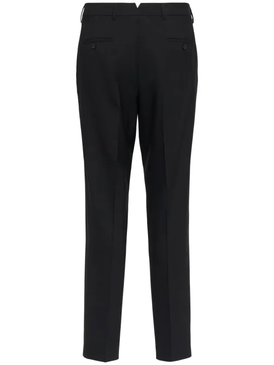 AMI Paris   Cigarette fit wool canvas pants 