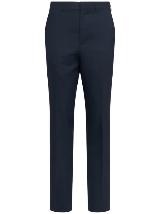 AMI Paris   Cigarette fit wool canvas pants 