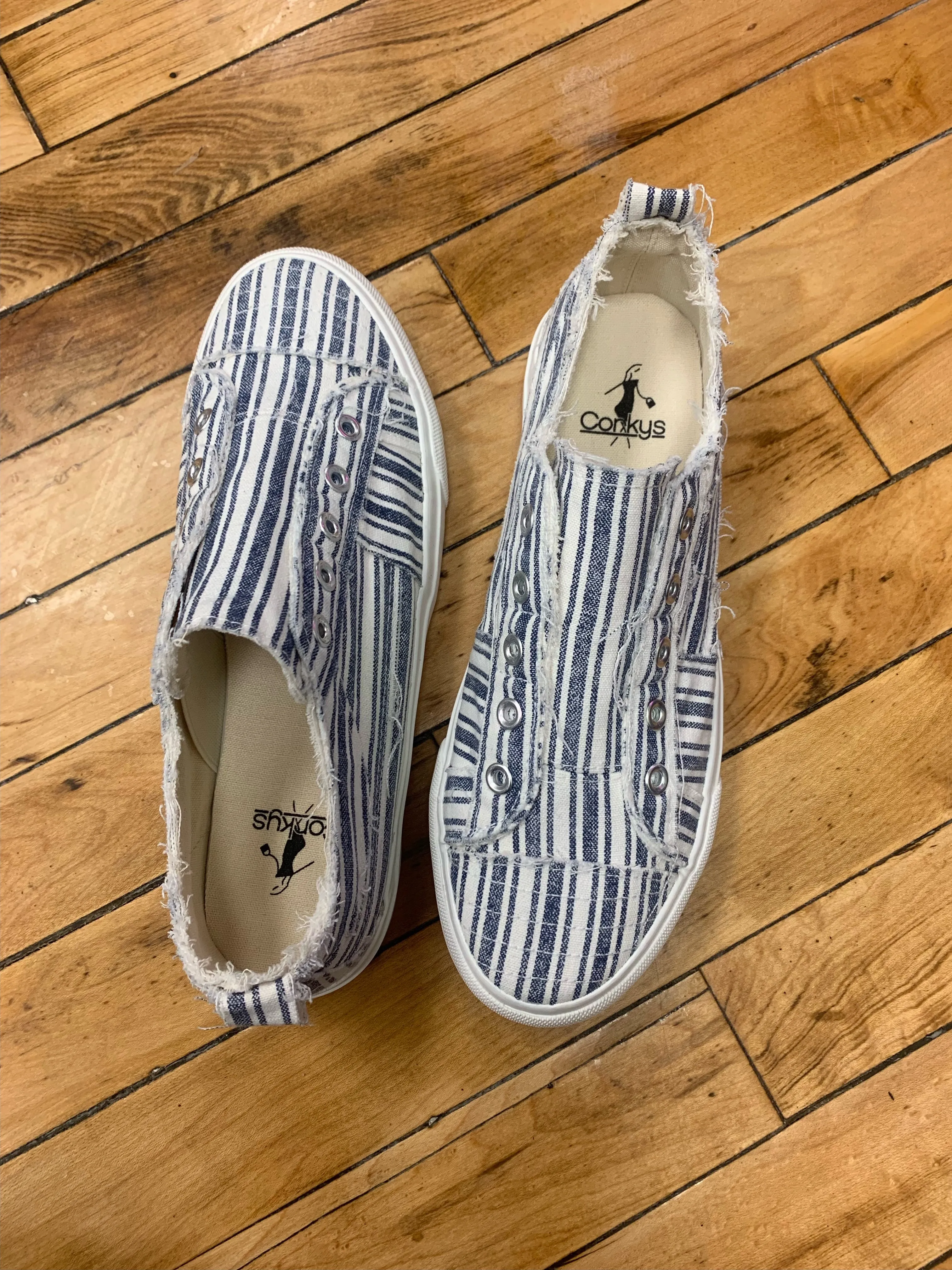 Babalu Corkys - Navy Stripe