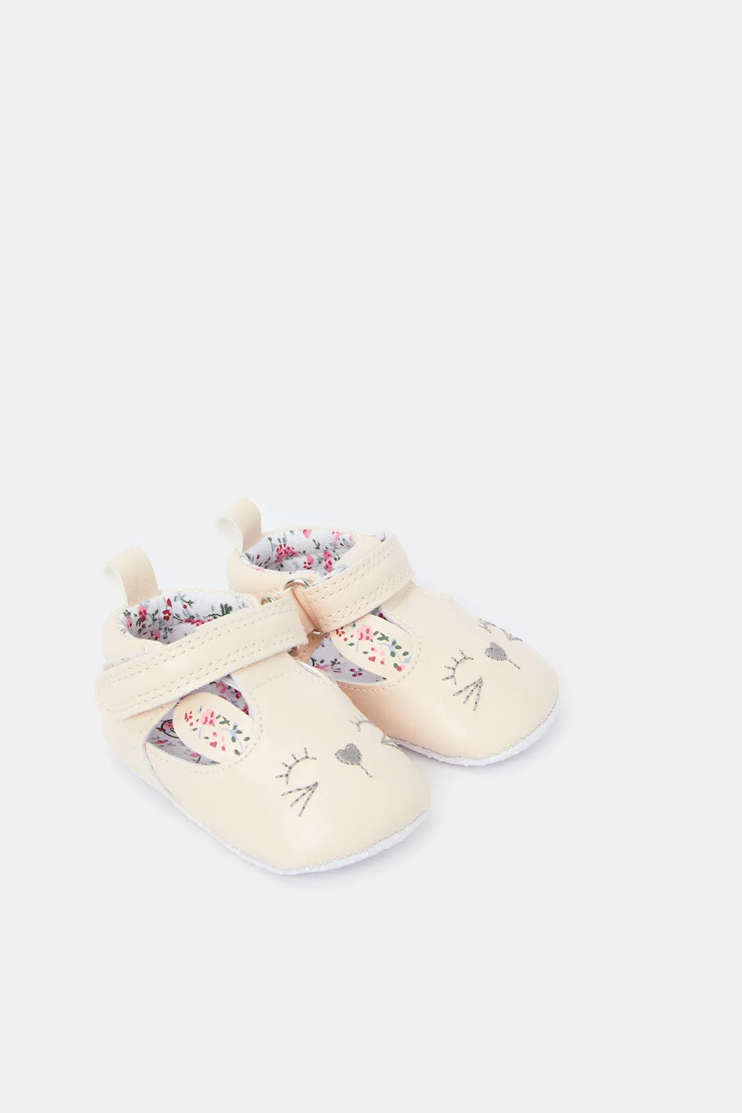 Baby Pink Bunny Pram Shoe