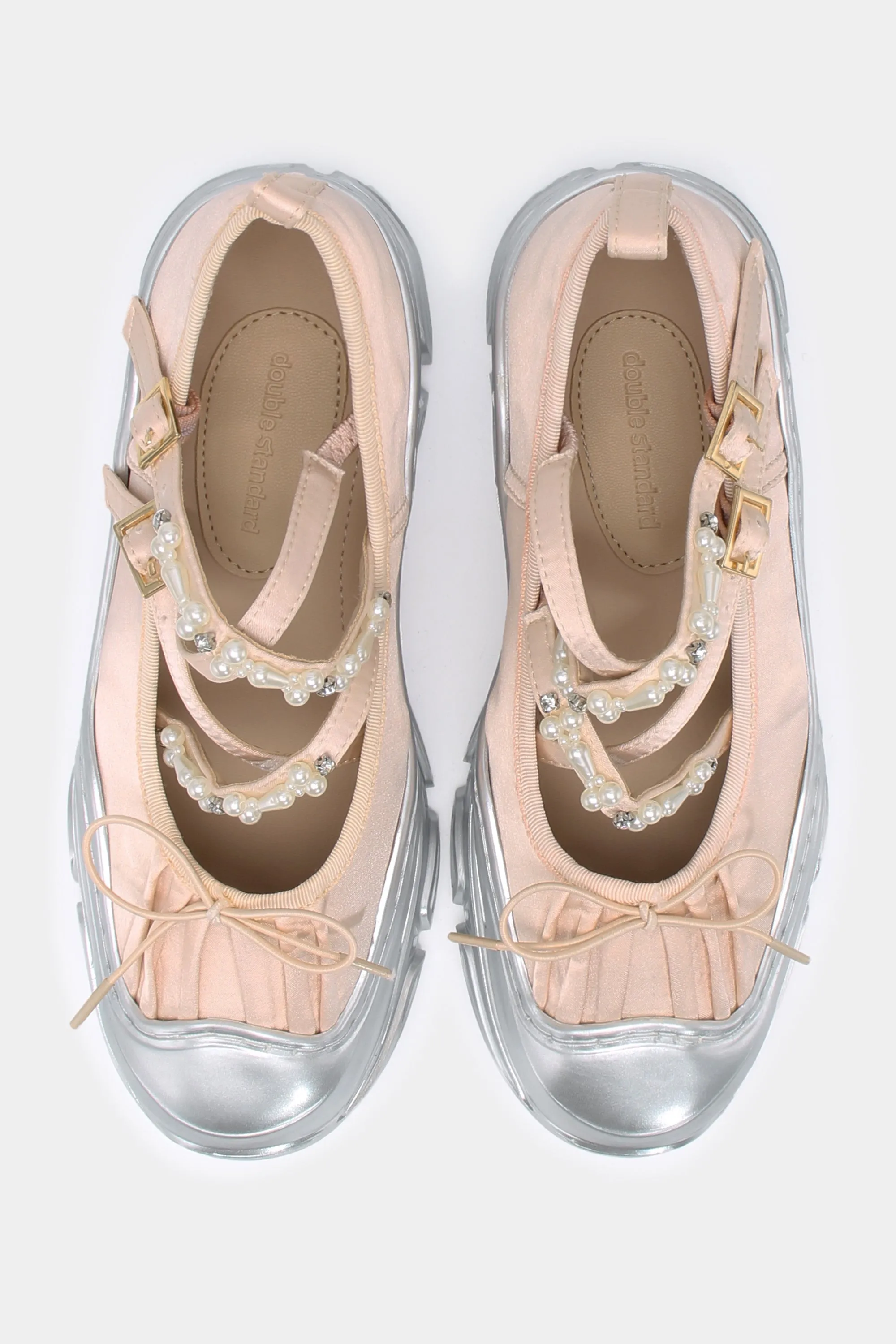 Ballet Sneakers - Pink/Silver