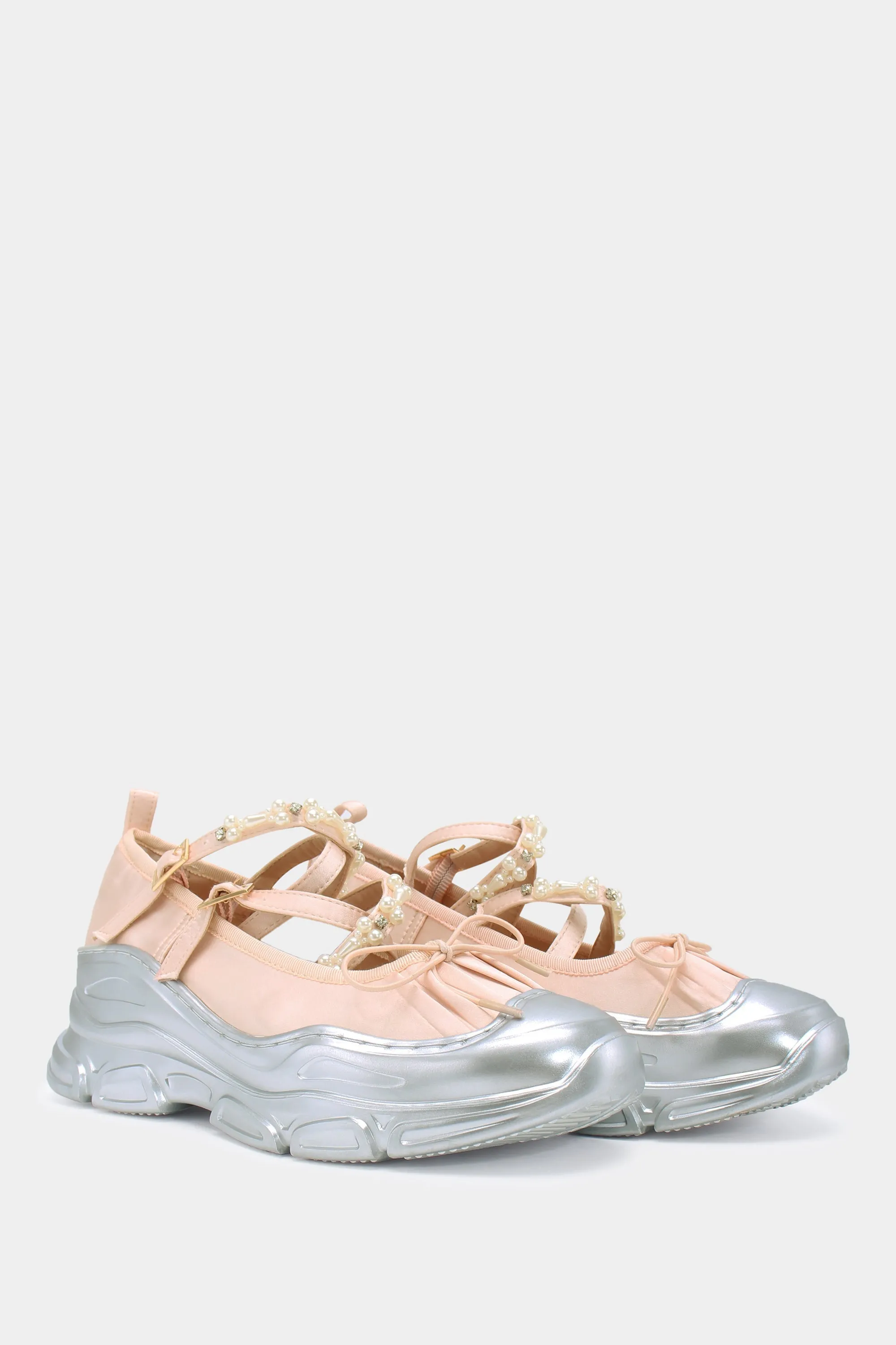 Ballet Sneakers - Pink/Silver