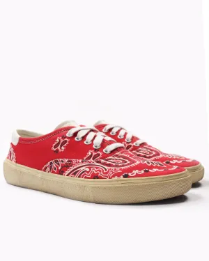 Bandana-Print Canvas Sneakers