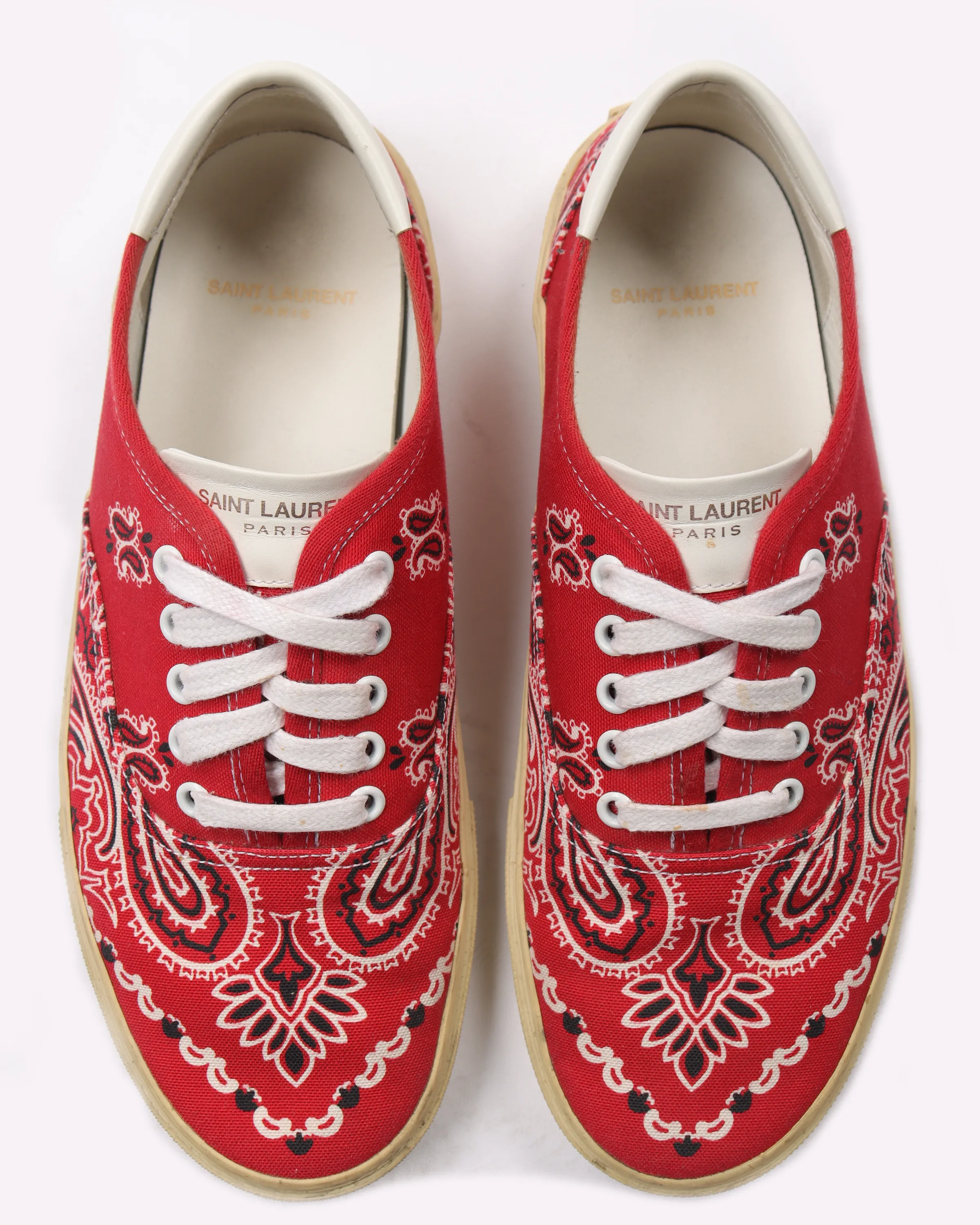 Bandana-Print Canvas Sneakers