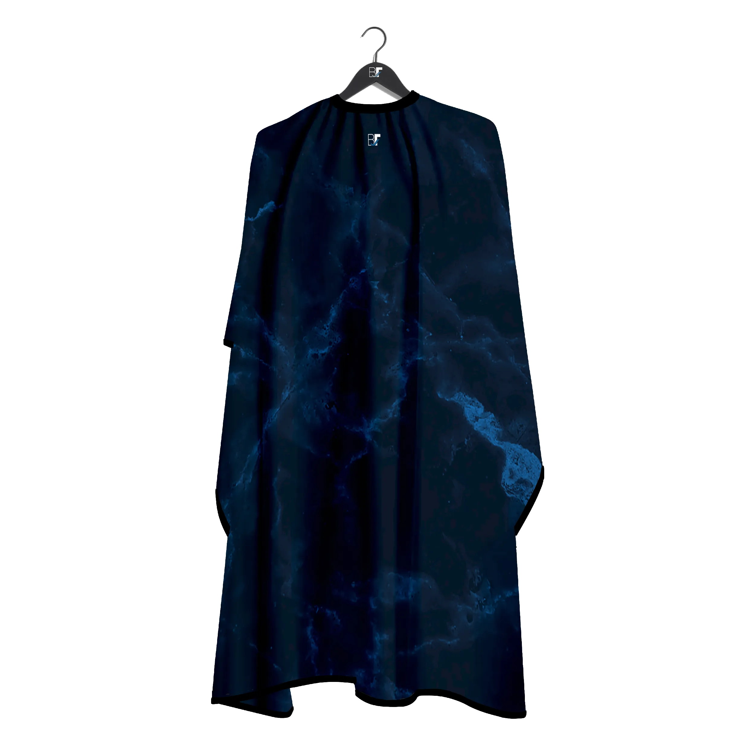 Barber Flow Marble Blue on Black Cape