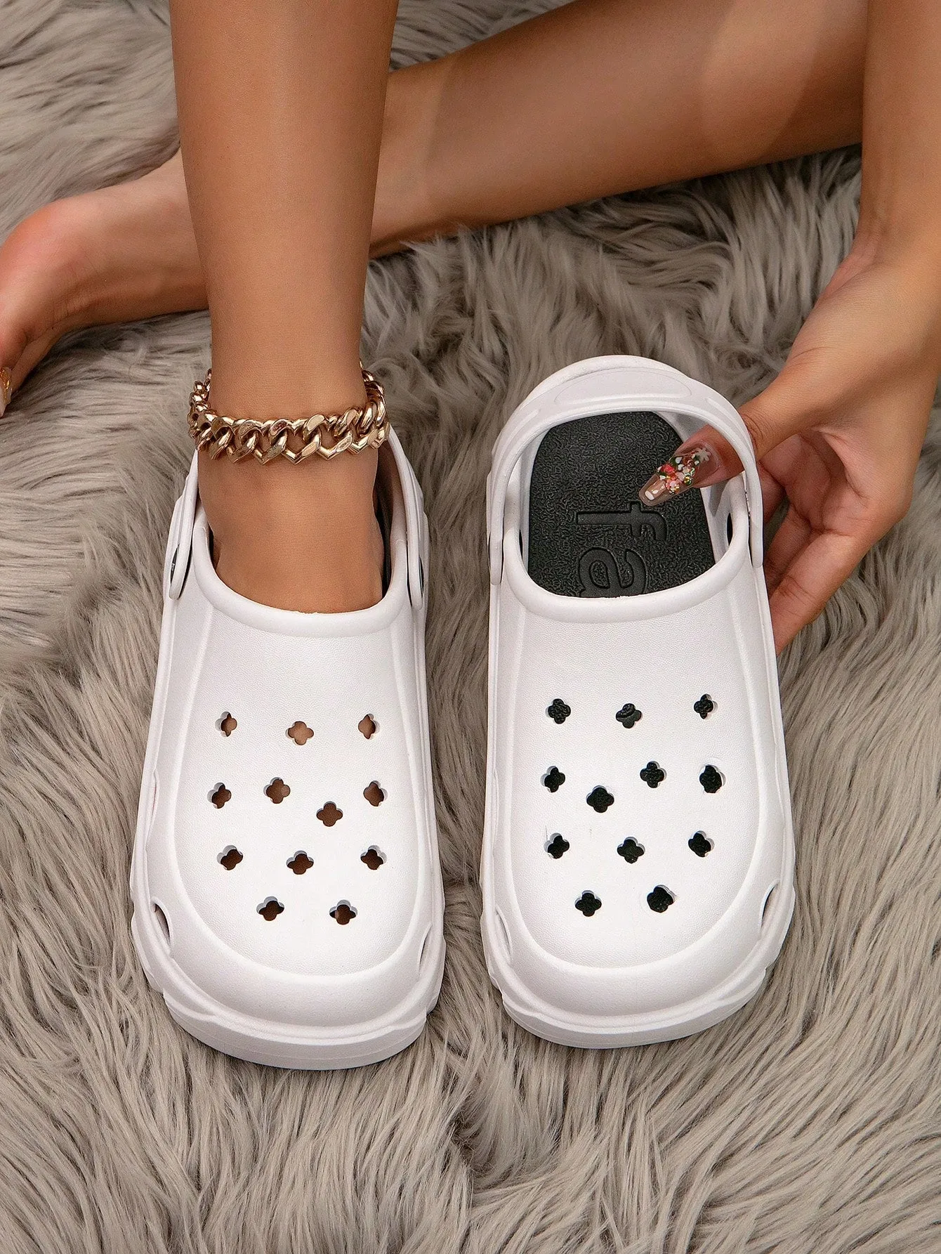 Bear Cartoon Thick Soled Hollow Out Sandals for Women