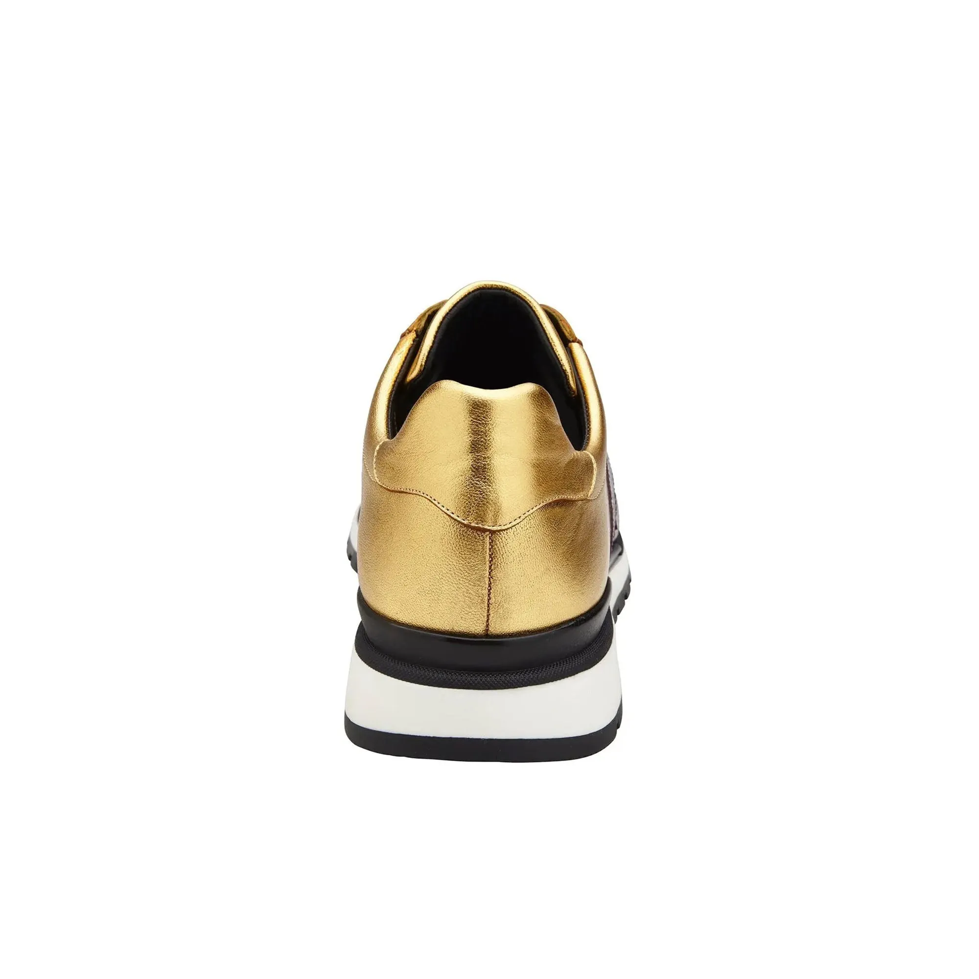 Belvedere Blake in Purple / Gold Color Block Exotic Skin Sneakers