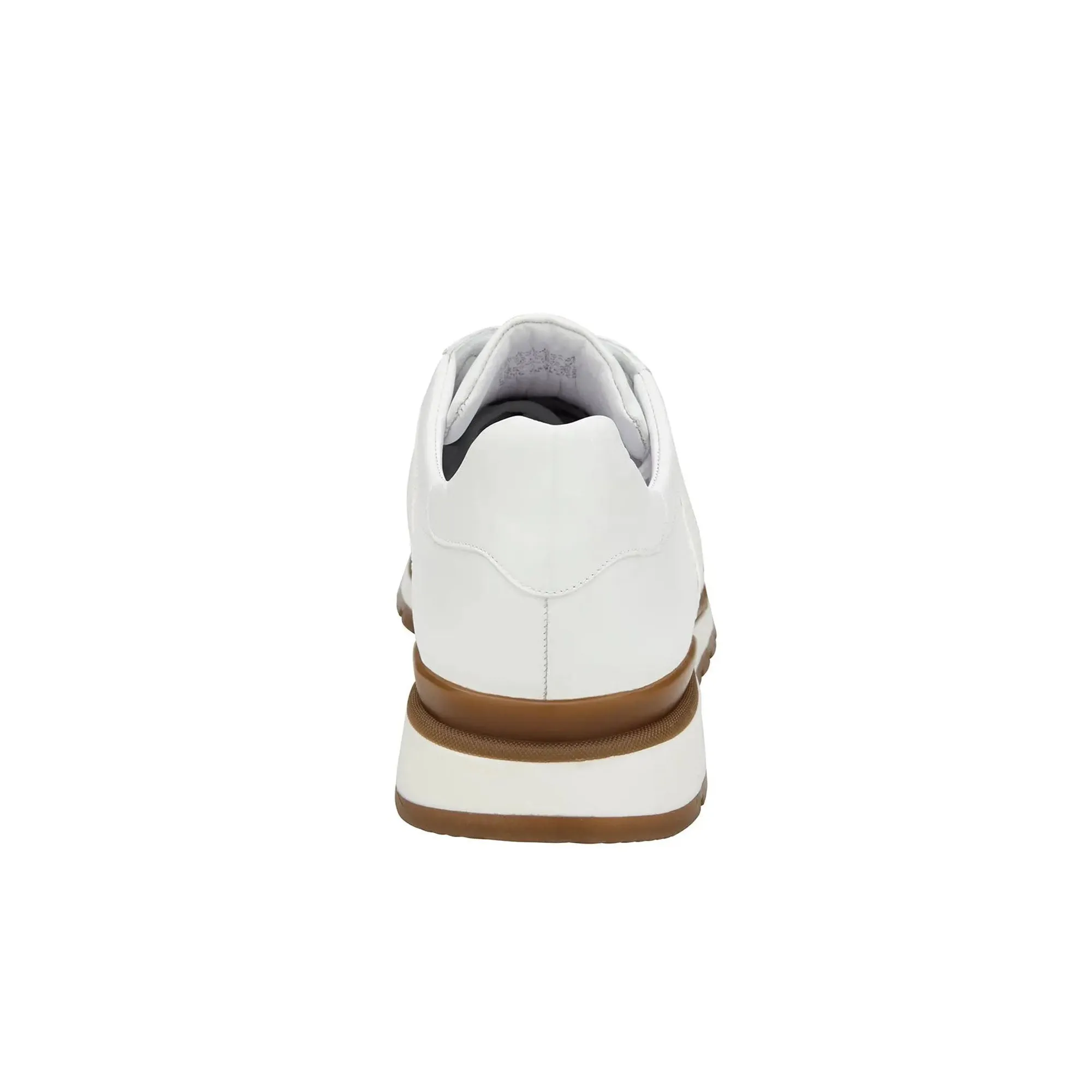 Belvedere Blake in White Color Block Exotic Skin Sneakers