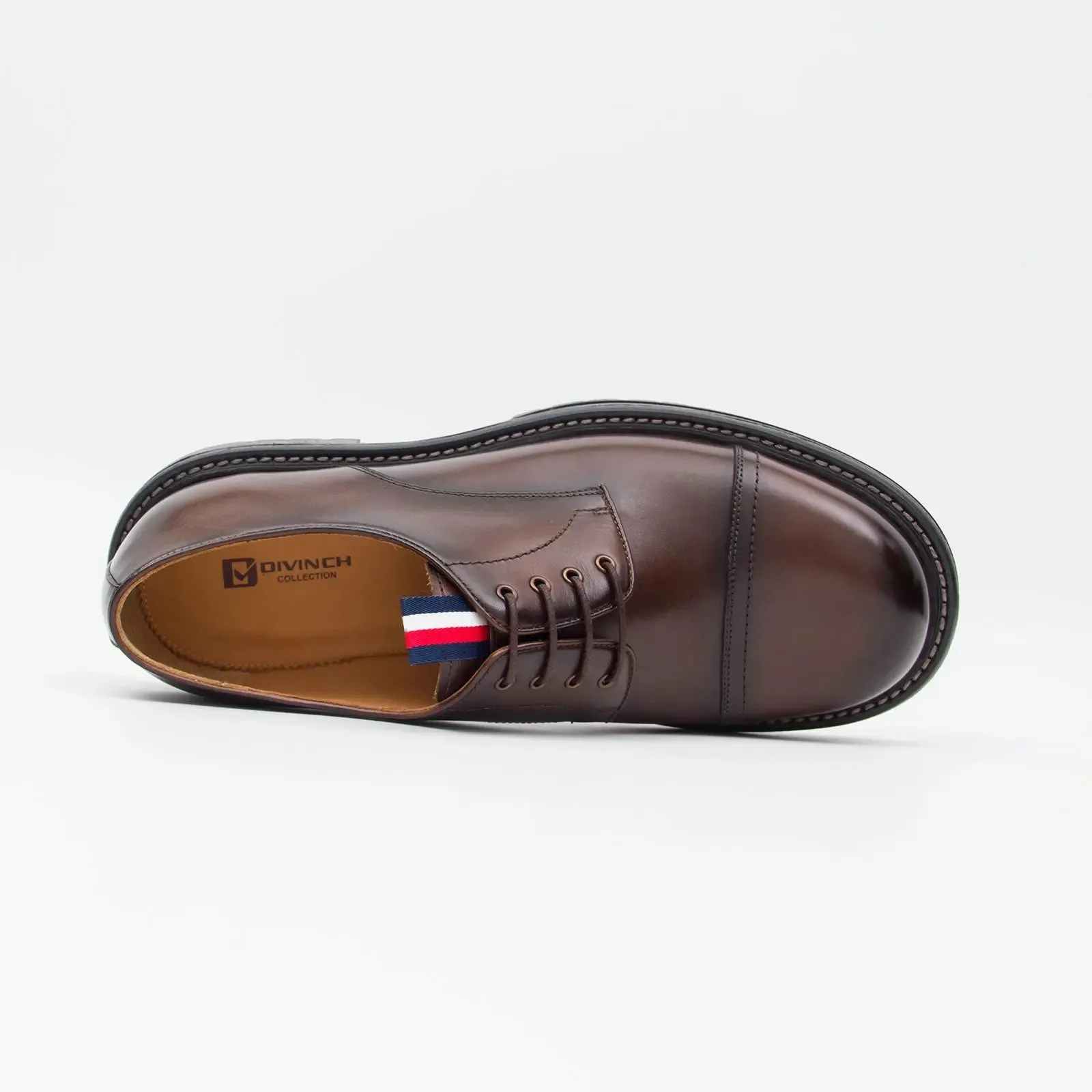 Big Cap Toe Derby shoes Brwon