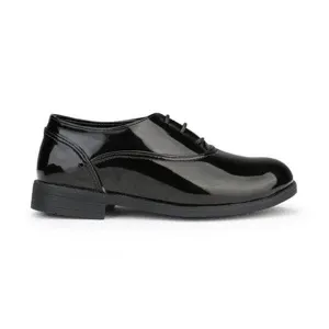 BLACK LEATHER BOYS FORMAL SHOES