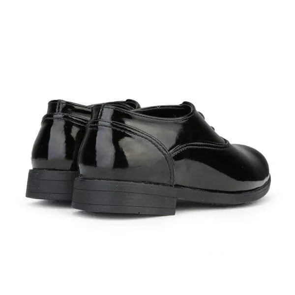 BLACK LEATHER BOYS FORMAL SHOES