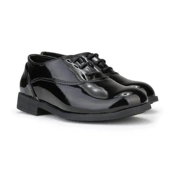 BLACK LEATHER BOYS FORMAL SHOES