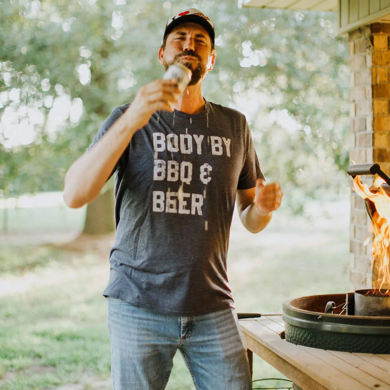 Body By BBQ and Beer Tee - Mugsby