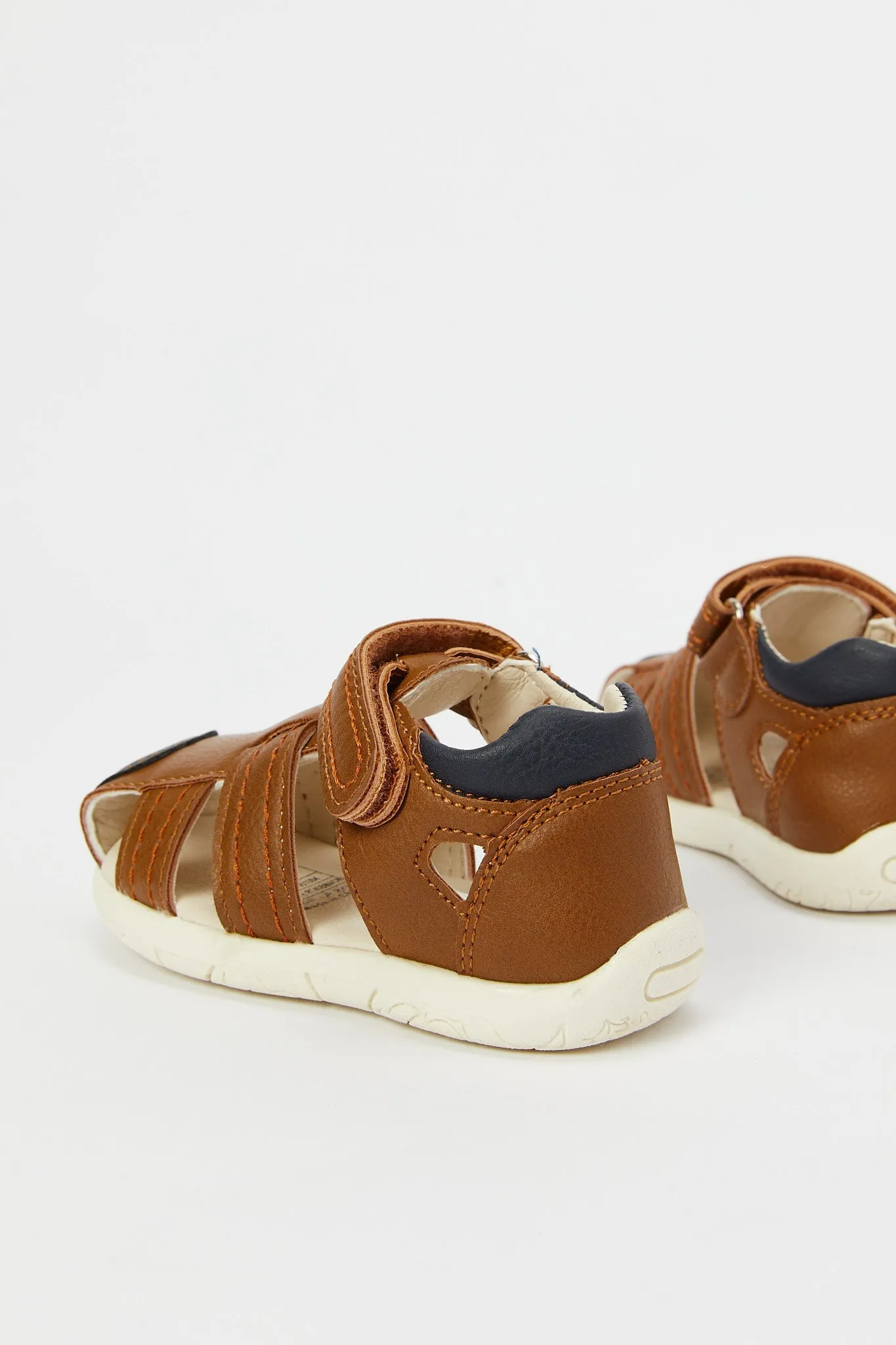 Boys Brown Velcro Sandal