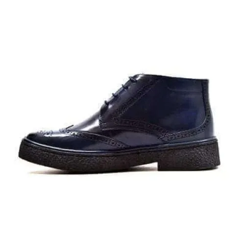 British Walkers Playboy Men's Navy Leather Wingtip Tpr