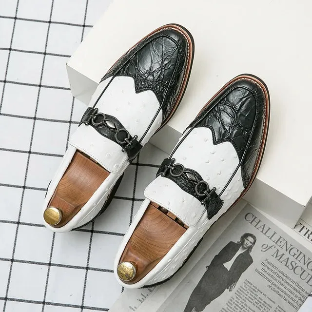 Brown Slip-On Metal Appliques Shoes