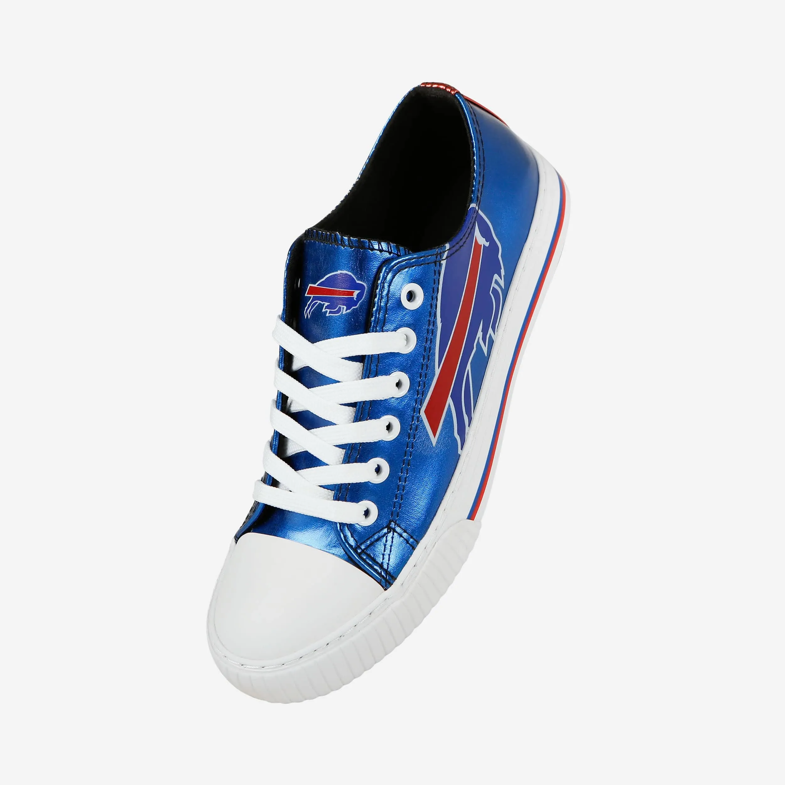 Buffalo Bills Womens Team Color Metallic Low Top Canvas Shoes