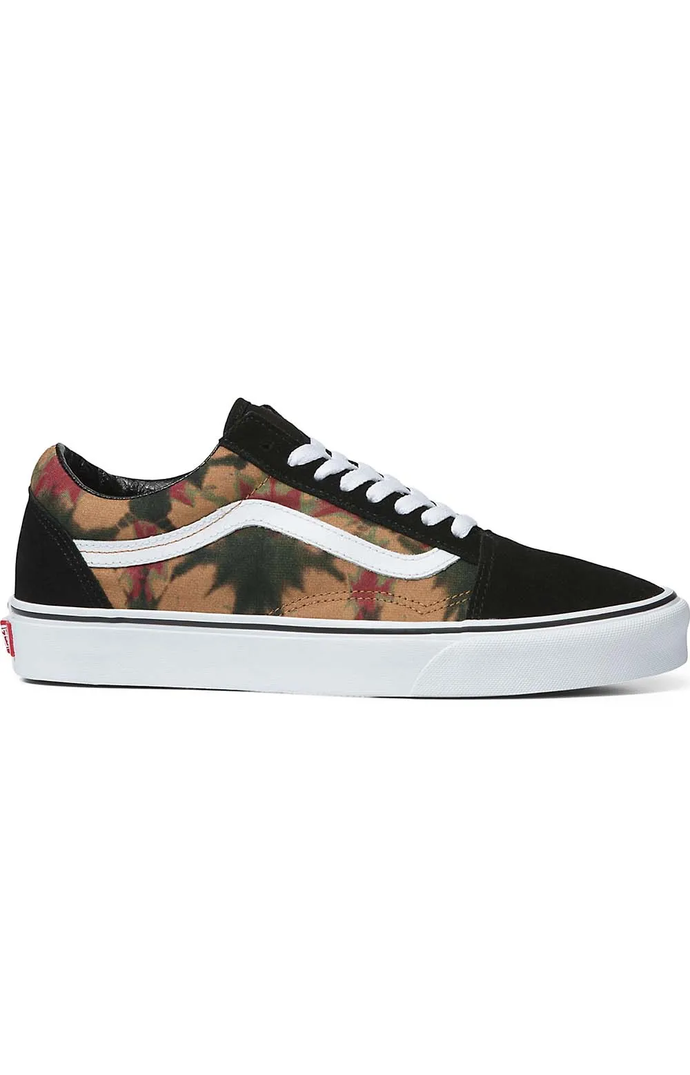 (BW2E9E) Woodland Wash Old Skool Shoes - Black/Tie-Dye