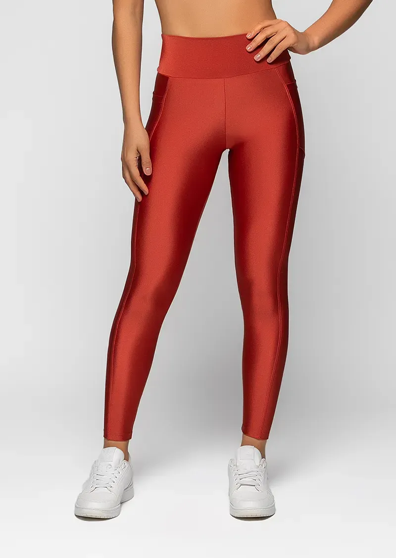 Canvas Legging with Pockets - Liqueur