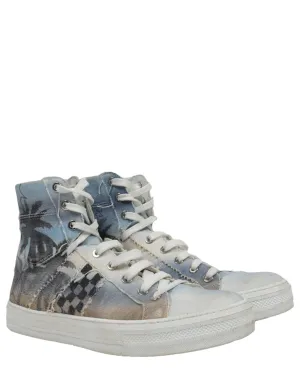 Canvas Palm Tree Sunset Sneakers