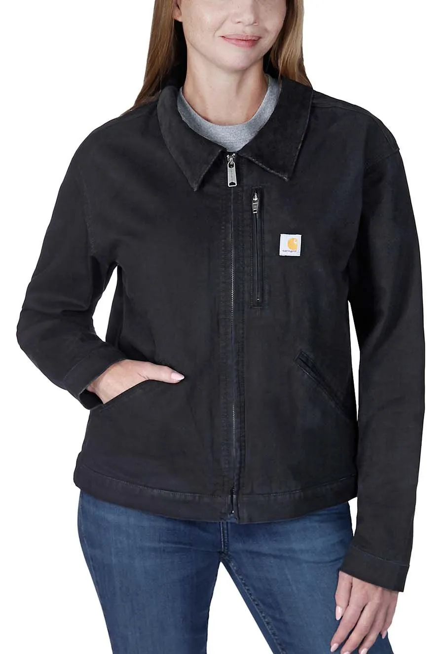 Carhartt&#x20;Work&#x20;Jacket&#x20;Canvas&#x20;Detroit&#x20;Women&#x20;106208&#x20;-&#x20;Black