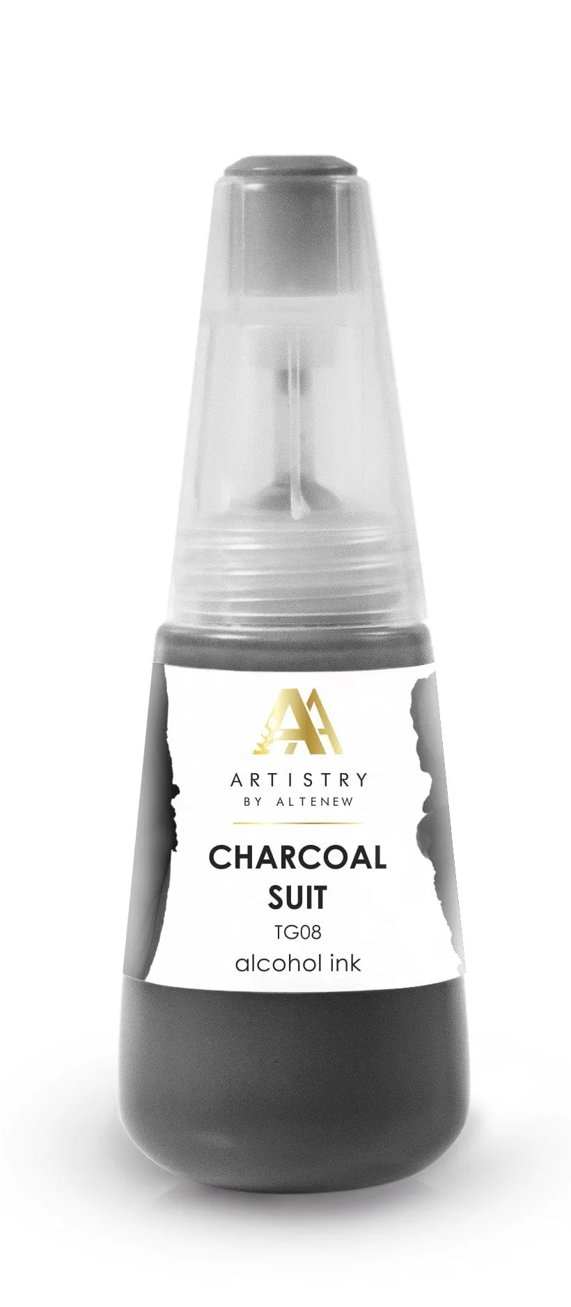 Charcoal Suit Alcohol Ink