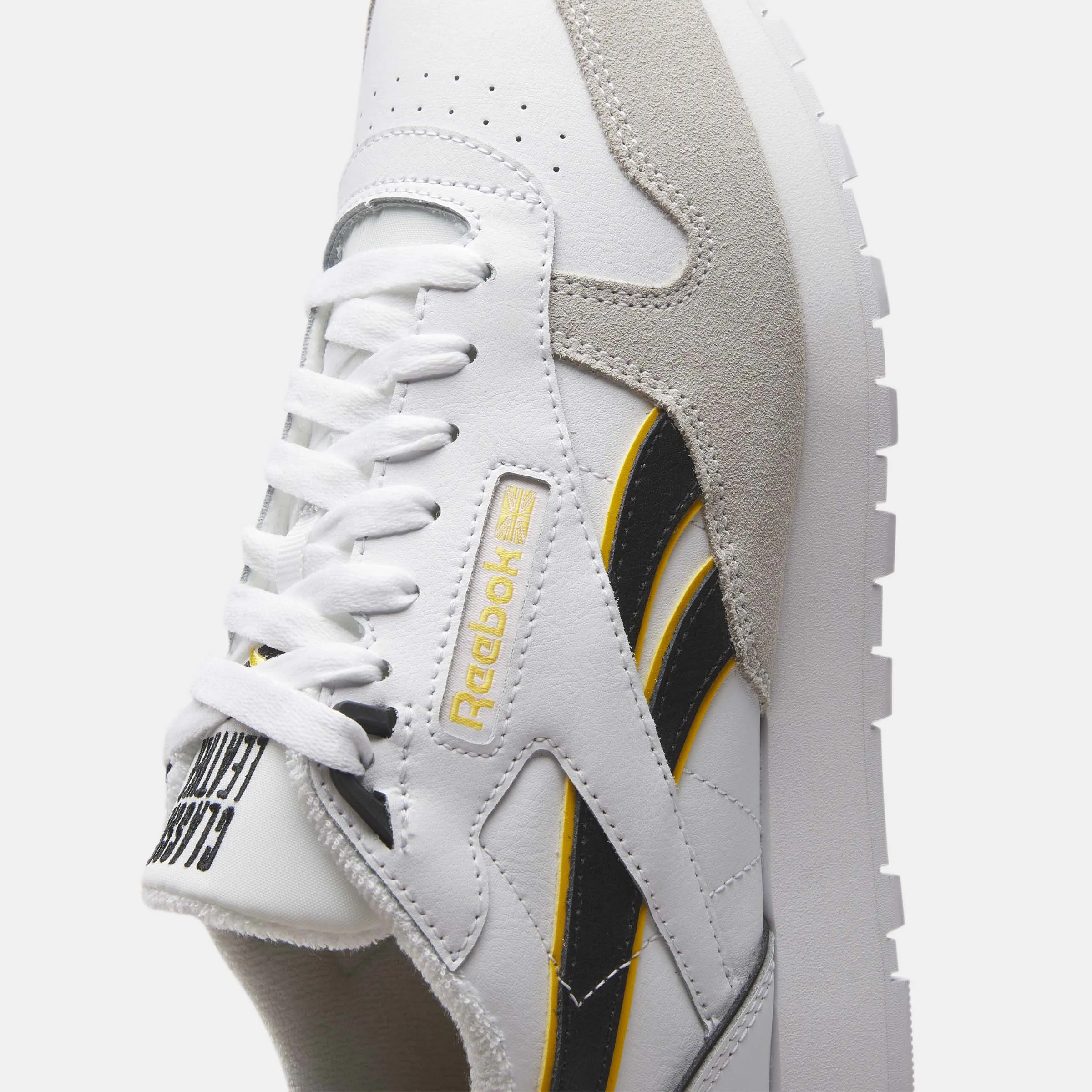 Classic Leather White/Black/Always Yellow